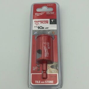 New Milwaukee Red Diamond Plus Hole Saw 1" For Tile and Stone